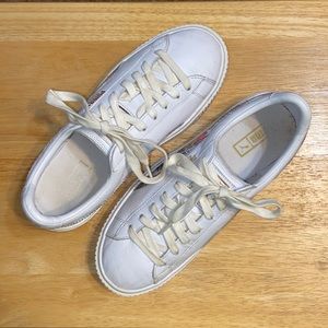 Puma Vtg Lace Up White Sneakers Casual Shoes